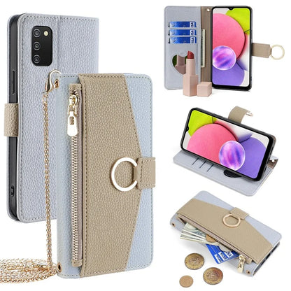 For Samsung Galaxy A03s (166.5 x 75.98 x 9.14mm) Case Stand PU Leather Wallet Phone Bag Cover