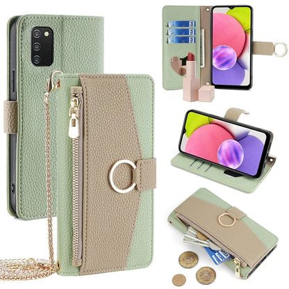For Samsung Galaxy A03s (166.5 x 75.98 x 9.14mm) Case Stand PU Leather Wallet Phone Bag Cover