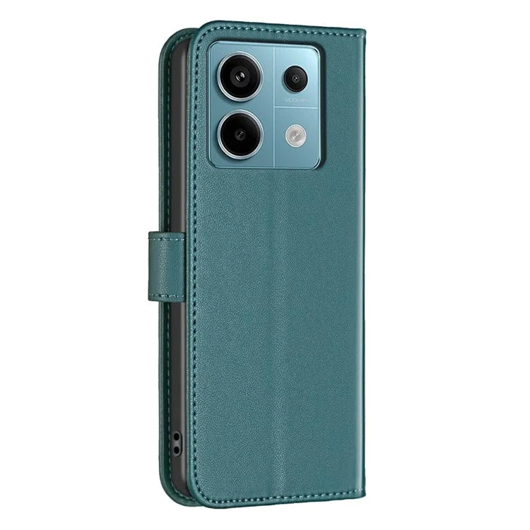 BINFEN COLOR BF17 For Xiaomi Redmi Note 13 Pro 4G / Poco M6 Pro 4G Case Stand Function PU Leather Phone Cover