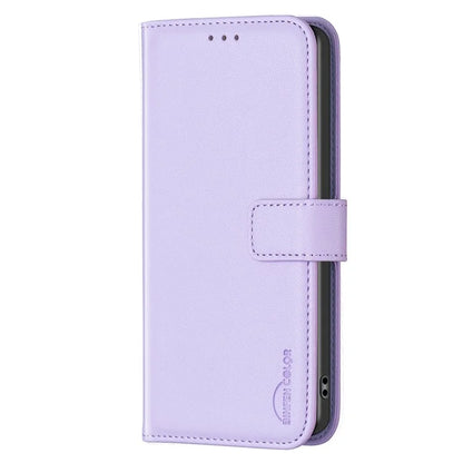 BINFEN COLOR BF17 For Xiaomi Redmi Note 13 Pro 4G / Poco M6 Pro 4G Case Stand Function PU Leather Phone Cover