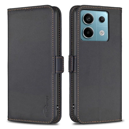 BINFEN COLOR BF31 For Xiaomi Redmi Note 13 Pro 4G / Poco M6 Pro 4G Case PU Leather Folio Phone Cover Wallet