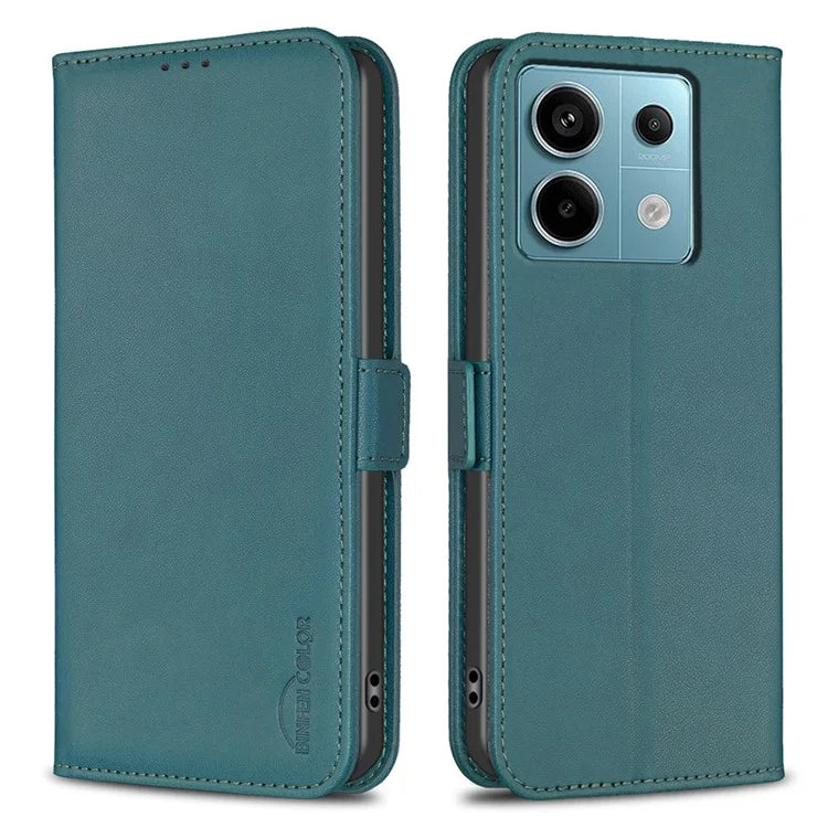 BINFEN COLOR BF31 For Xiaomi Redmi Note 13 Pro 4G / Poco M6 Pro 4G Case PU Leather Folio Phone Cover Wallet