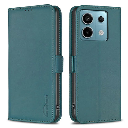 BINFEN COLOR BF31 For Xiaomi Redmi Note 13 Pro 4G / Poco M6 Pro 4G Case PU Leather Folio Phone Cover Wallet