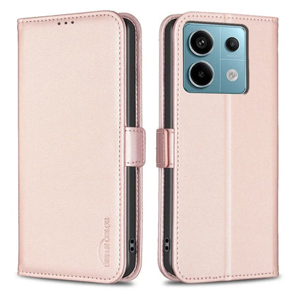 BINFEN COLOR BF31 For Xiaomi Redmi Note 13 Pro 4G / Poco M6 Pro 4G Case PU Leather Folio Phone Cover Wallet