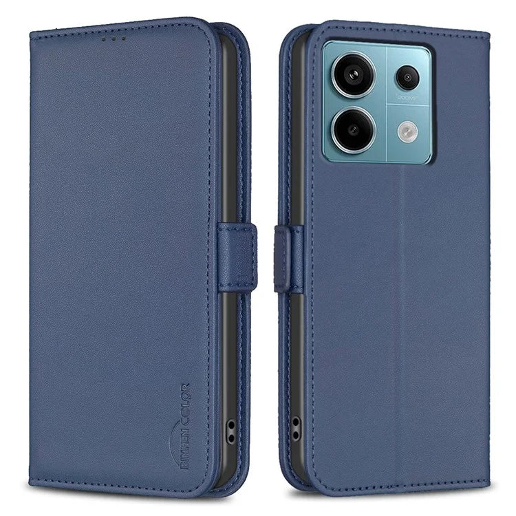 BINFEN COLOR BF31 For Xiaomi Redmi Note 13 Pro 4G / Poco M6 Pro 4G Case PU Leather Folio Phone Cover Wallet