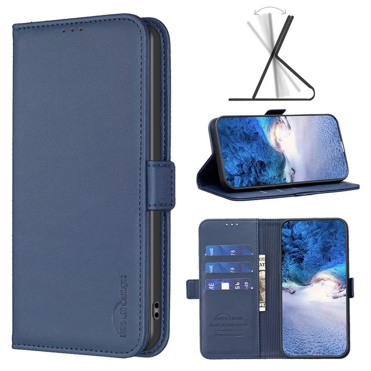 BINFEN COLOR BF31 For Xiaomi Redmi Note 13 Pro 4G / Poco M6 Pro 4G Case PU Leather Folio Phone Cover Wallet