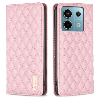 BINFEN COLOR BF Style-16 For Xiaomi Redmi Note 13 Pro 4G / Poco M6 Pro 4G Case Hidden Magnetic Closure Folio Leather Cover