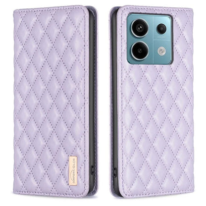 BINFEN COLOR BF Style-16 For Xiaomi Redmi Note 13 Pro 4G / Poco M6 Pro 4G Case Hidden Magnetic Closure Folio Leather Cover