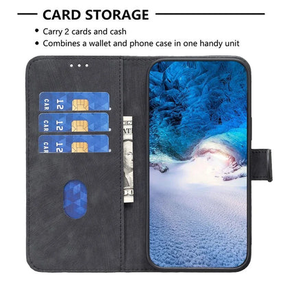 For Xiaomi Redmi Note 13 Pro 4G / Poco M6 Pro 4G Leather Case Flip Phone Cover with TPU Inner Shell Grid Pattern