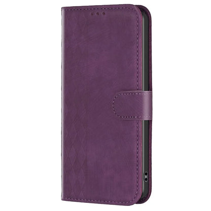 For Xiaomi Redmi Note 13 Pro 4G / Poco M6 Pro 4G Leather Case Flip Phone Cover with TPU Inner Shell Grid Pattern