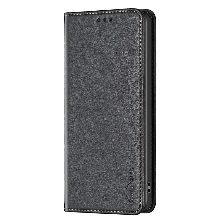 BINFEN COLOR BF18 For Xiaomi Redmi Note 13 Pro 4G / Poco M6 Pro 4G Leather Case with Card Holder Magnetic Auto-absorbed