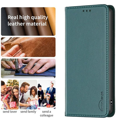 BINFEN COLOR BF18 For Xiaomi Redmi Note 13 Pro 4G / Poco M6 Pro 4G Leather Case with Card Holder Magnetic Auto-absorbed