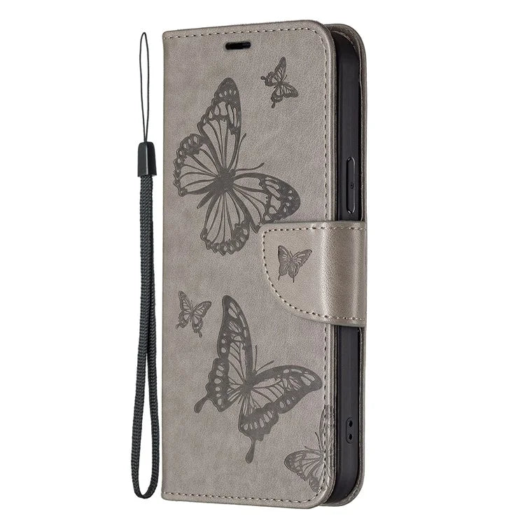 For Xiaomi Redmi Note 13 Pro 4G / Poco M6 Pro 4G Leather Case Butterfly Pattern Magnetic Folio Phone Cover