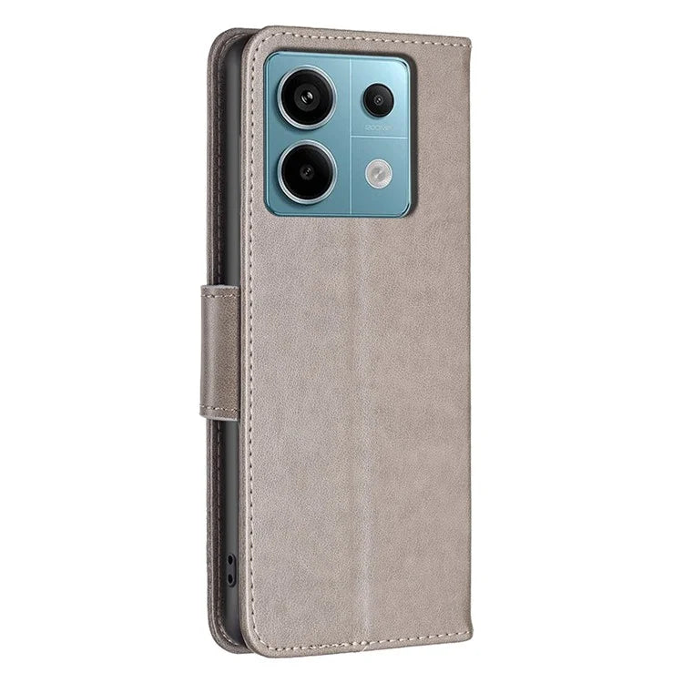 For Xiaomi Redmi Note 13 Pro 4G / Poco M6 Pro 4G Leather Case Butterfly Pattern Magnetic Folio Phone Cover