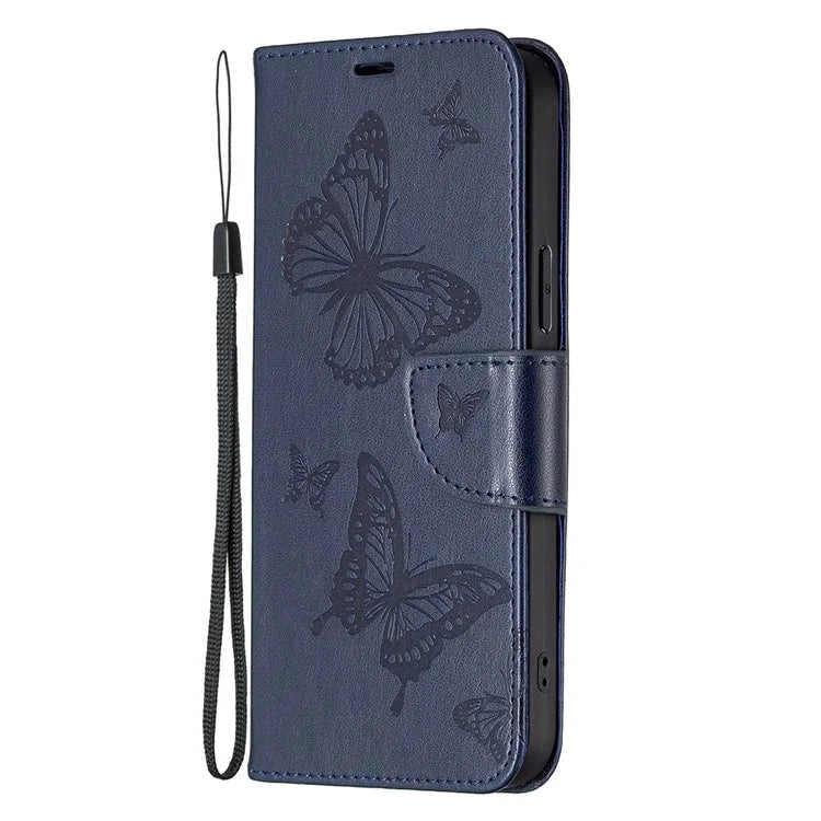 For Xiaomi Redmi Note 13 Pro 4G / Poco M6 Pro 4G Leather Case Butterfly Pattern Magnetic Folio Phone Cover