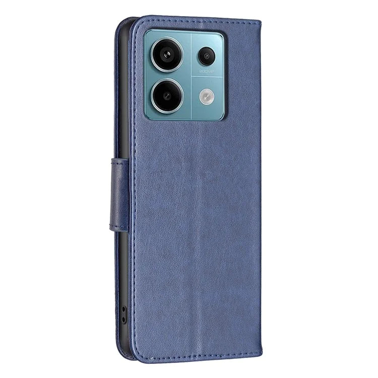 For Xiaomi Redmi Note 13 Pro 4G / Poco M6 Pro 4G Leather Case Butterfly Pattern Magnetic Folio Phone Cover