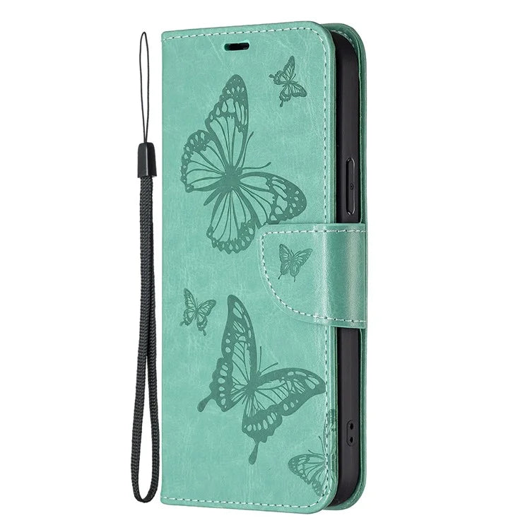For Xiaomi Redmi Note 13 Pro 4G / Poco M6 Pro 4G Leather Case Butterfly Pattern Magnetic Folio Phone Cover