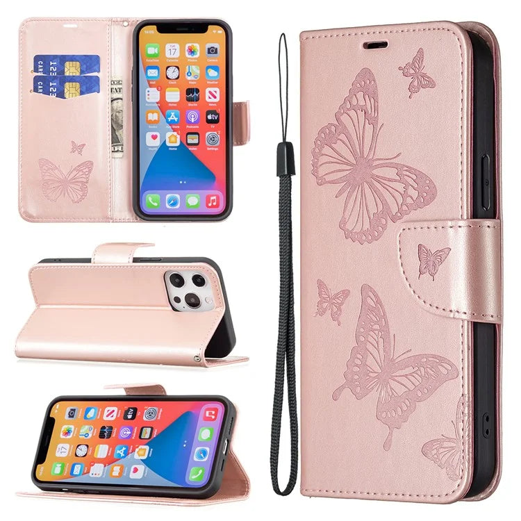For Xiaomi Redmi Note 13 Pro 4G / Poco M6 Pro 4G Leather Case Butterfly Pattern Magnetic Folio Phone Cover