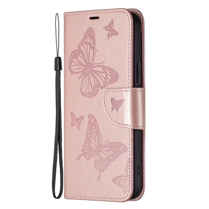 For Xiaomi Redmi Note 13 Pro 4G / Poco M6 Pro 4G Leather Case Butterfly Pattern Magnetic Folio Phone Cover