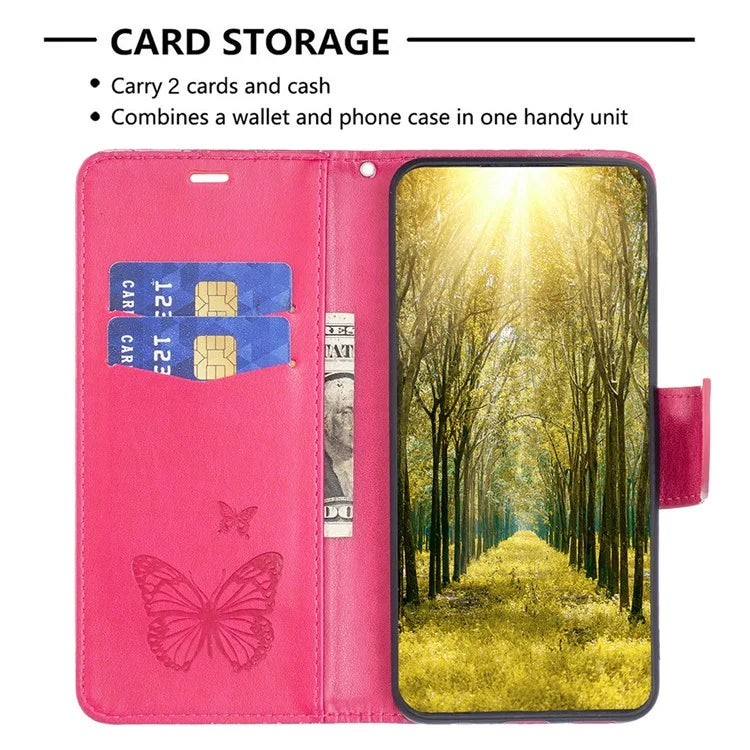 For Xiaomi Redmi Note 13 Pro 4G / Poco M6 Pro 4G Leather Case Butterfly Pattern Magnetic Folio Phone Cover