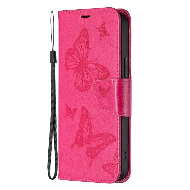 For Xiaomi Redmi Note 13 Pro 4G / Poco M6 Pro 4G Leather Case Butterfly Pattern Magnetic Folio Phone Cover