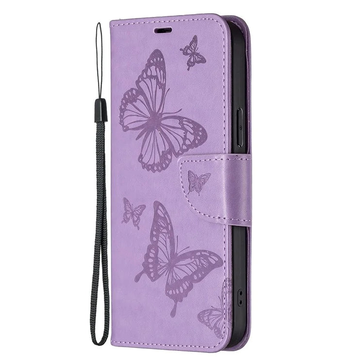 For Xiaomi Redmi Note 13 Pro 4G / Poco M6 Pro 4G Leather Case Butterfly Pattern Magnetic Folio Phone Cover