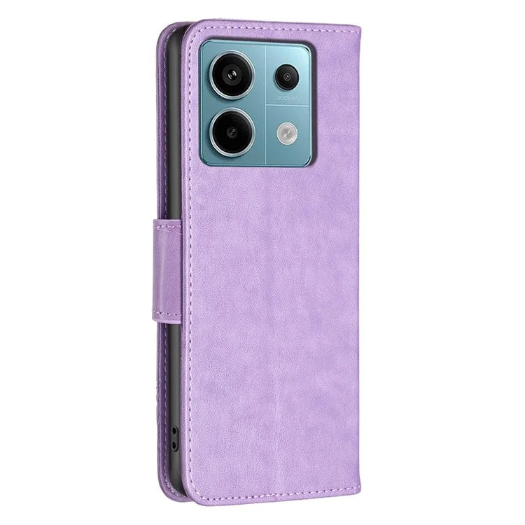 For Xiaomi Redmi Note 13 Pro 4G / Poco M6 Pro 4G Leather Case Butterfly Pattern Magnetic Folio Phone Cover