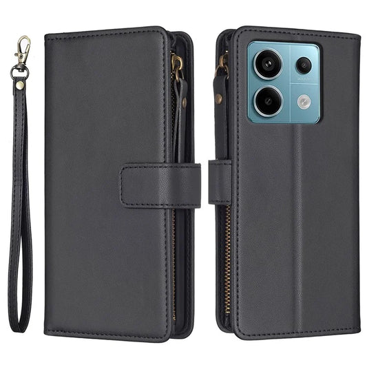 BF Style-19 for Xiaomi Redmi Note 13 Pro 4G / Poco M6 Pro 4G Zipper Leather Case Flip Wallet Phone Cover
