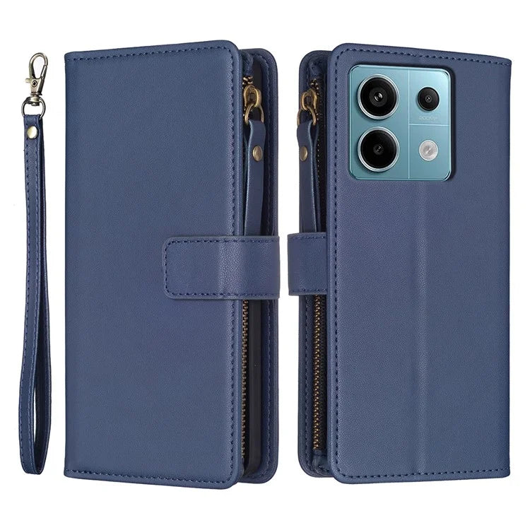 BF Style-19 for Xiaomi Redmi Note 13 Pro 4G / Poco M6 Pro 4G Zipper Leather Case Flip Wallet Phone Cover