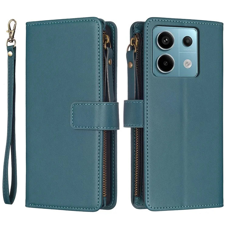 BF Style-19 for Xiaomi Redmi Note 13 Pro 4G / Poco M6 Pro 4G Zipper Leather Case Flip Wallet Phone Cover