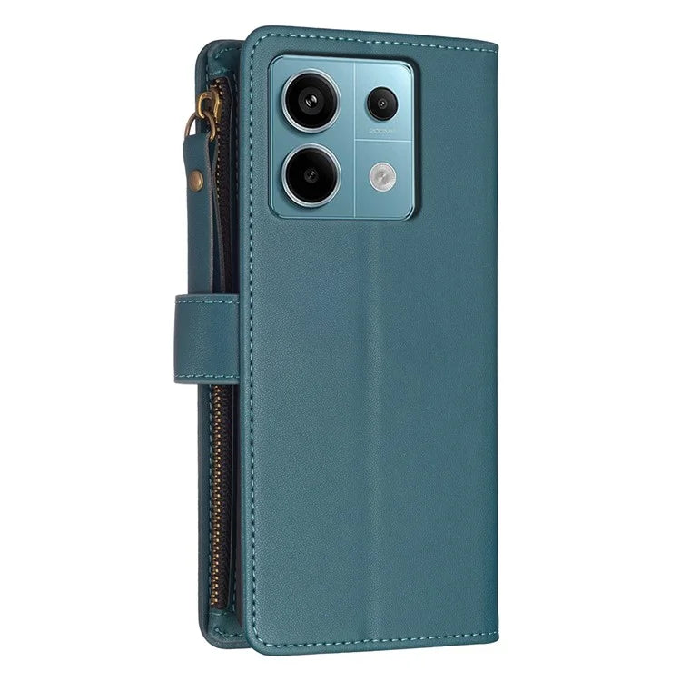 BF Style-19 for Xiaomi Redmi Note 13 Pro 4G / Poco M6 Pro 4G Zipper Leather Case Flip Wallet Phone Cover