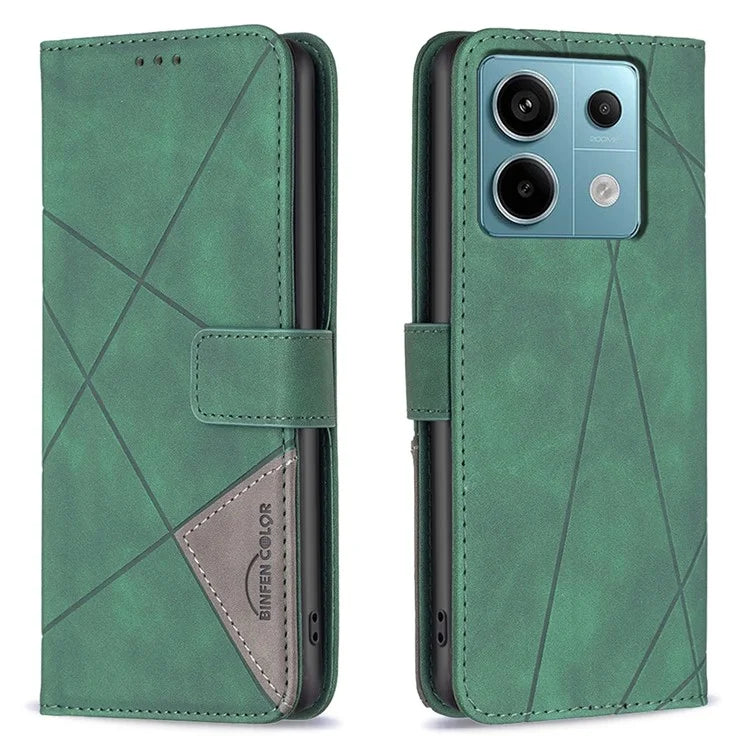 BINFEN COLOR BF05 For Xiaomi Redmi Note 13 Pro 4G / Poco M6 Pro 4G Phone Case PU Leather Protective Cover Wallet