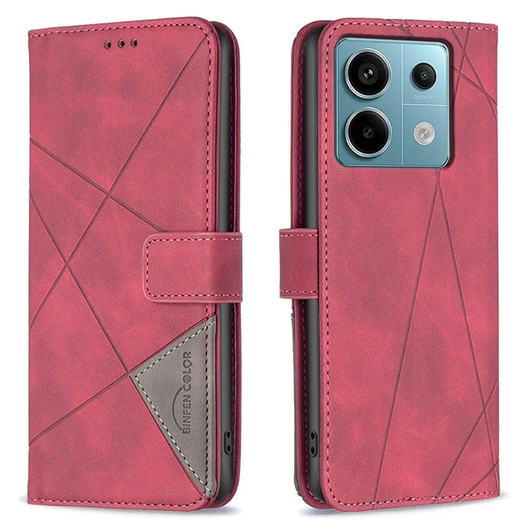 BINFEN COLOR BF05 For Xiaomi Redmi Note 13 Pro 4G / Poco M6 Pro 4G Phone Case PU Leather Protective Cover Wallet