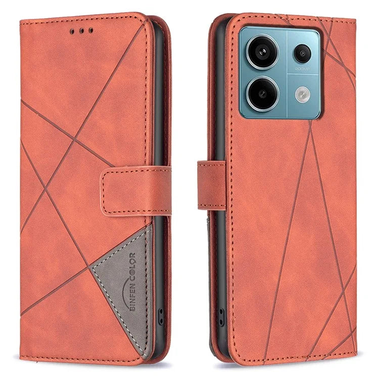 BINFEN COLOR BF05 For Xiaomi Redmi Note 13 Pro 4G / Poco M6 Pro 4G Phone Case PU Leather Protective Cover Wallet