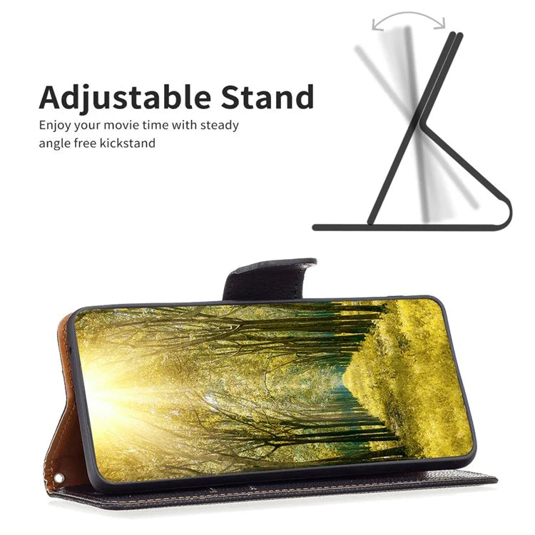 For Xiaomi Redmi Note 13 Pro 4G / Poco M6 Pro 4G Wallet Phone Case Litchi Texture Solid Color Cover