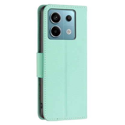 For Xiaomi Redmi Note 13 Pro 4G / Poco M6 Pro 4G Wallet Phone Case Litchi Texture Solid Color Cover