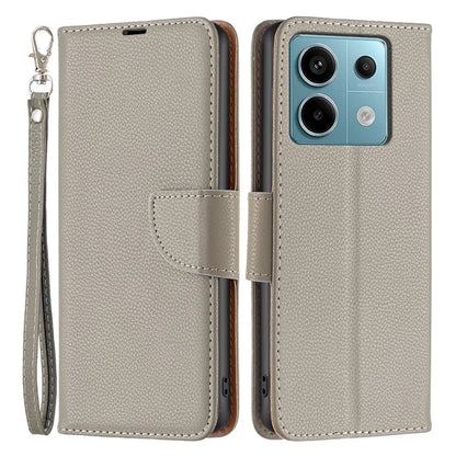 For Xiaomi Redmi Note 13 Pro 4G / Poco M6 Pro 4G Wallet Phone Case Litchi Texture Solid Color Cover