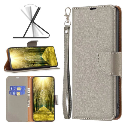 For Xiaomi Redmi Note 13 Pro 4G / Poco M6 Pro 4G Wallet Phone Case Litchi Texture Solid Color Cover