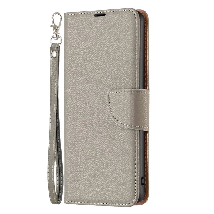 For Xiaomi Redmi Note 13 Pro 4G / Poco M6 Pro 4G Wallet Phone Case Litchi Texture Solid Color Cover