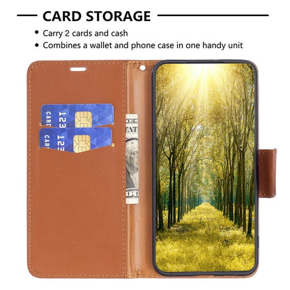 For Xiaomi Redmi Note 13 Pro 4G / Poco M6 Pro 4G Wallet Phone Case Litchi Texture Solid Color Cover