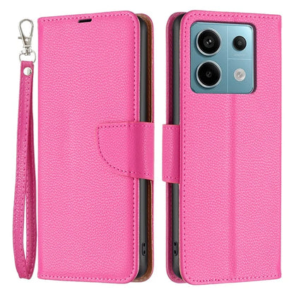 For Xiaomi Redmi Note 13 Pro 4G / Poco M6 Pro 4G Wallet Phone Case Litchi Texture Solid Color Cover