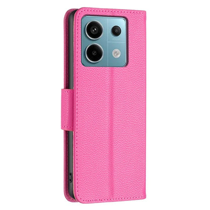 For Xiaomi Redmi Note 13 Pro 4G / Poco M6 Pro 4G Wallet Phone Case Litchi Texture Solid Color Cover