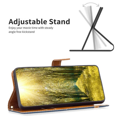 For Xiaomi Redmi Note 13 Pro 4G / Poco M6 Pro 4G Leather Wallet Case Jeans Cloth Texture Protective Cover