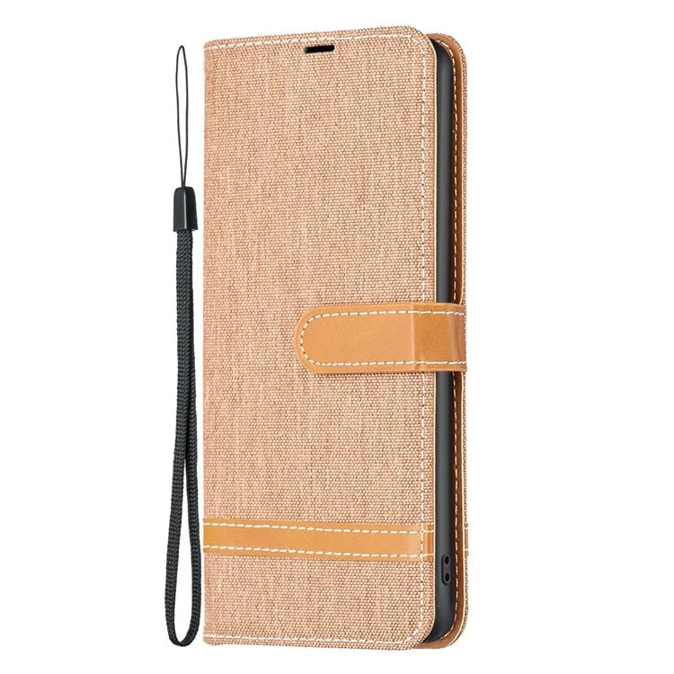 For Xiaomi Redmi Note 13 Pro 4G / Poco M6 Pro 4G Leather Wallet Case Jeans Cloth Texture Protective Cover