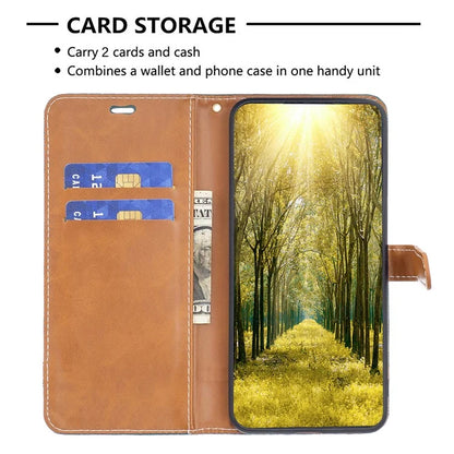 For Xiaomi Redmi Note 13 Pro 4G / Poco M6 Pro 4G Leather Wallet Case Jeans Cloth Texture Protective Cover
