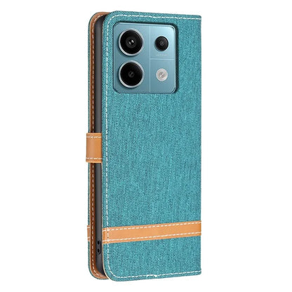 For Xiaomi Redmi Note 13 Pro 4G / Poco M6 Pro 4G Leather Wallet Case Jeans Cloth Texture Protective Cover