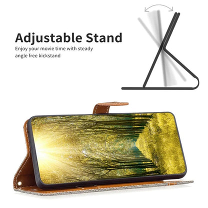 For Xiaomi Redmi Note 13 Pro 4G / Poco M6 Pro 4G Leather Wallet Case Jeans Cloth Texture Protective Cover
