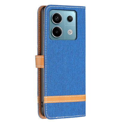 For Xiaomi Redmi Note 13 Pro 4G / Poco M6 Pro 4G Leather Wallet Case Jeans Cloth Texture Protective Cover