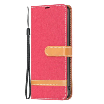 For Xiaomi Redmi Note 13 Pro 4G / Poco M6 Pro 4G Leather Wallet Case Jeans Cloth Texture Protective Cover