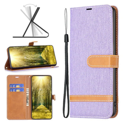 For Xiaomi Redmi Note 13 Pro 4G / Poco M6 Pro 4G Leather Wallet Case Jeans Cloth Texture Protective Cover